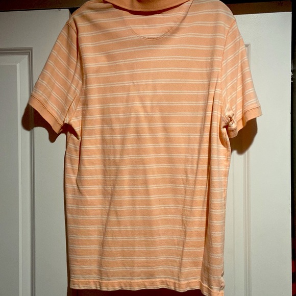 Men’s converse one star golf shirt size L in a peach color with white stripes - Picture 2 of 3